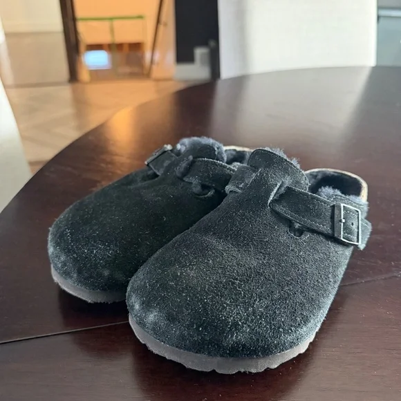 Birkenstock Boston Shearling Clog - Women's - Black - Size 37 - Picture 3 of 5
